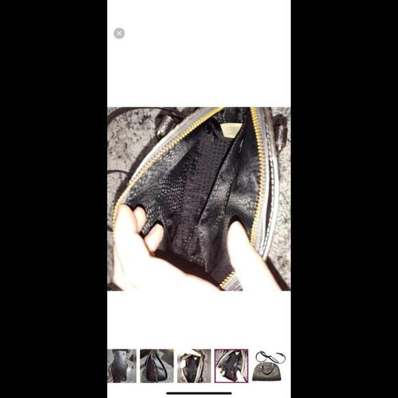 Kate Spade Mini Reiley Laurel Way Glitter Satchel crossbody Wristlet - Picture 9 of 13